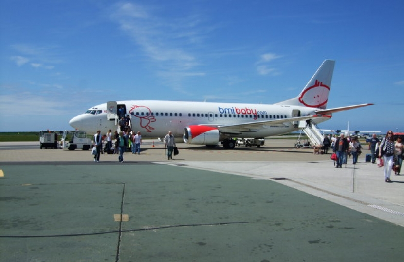 Plane at Newquay airport